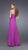 La Femme - Ruched Straight Neck Embellished Chiffon A-line Gown 15720 In Purple