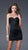 La Femme - Pleated Sweetheart Stretch Satin Column Dress 15841 In Black