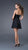 La Femme - Jewel Embellished Ruched Straight neck Chiffon A-line Dress 15851 In Black