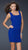 La Femme - Pleated Tank Style  Mini Dress 16951 In Blue