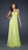La Femme - Bead Embellished Pleated Sweetheart Chiffon A-line Gown 17527 in Green