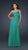 La Femme - Ruched Bodice One Shoulder Long Dress 17575 in Green