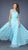 La Femme - Asymmetric Long Embellished Dress 19706 in Blue