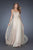 La Femme - 19987 Jewel Trimmed Strapless Chiffon Gown In Neutral