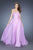 La Femme - 19987 Jewel Trimmed Strapless Chiffon Gown In Purple