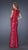 La Femme - 20394 Elegant Lace Evening Gown In Red
