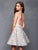 Clarisse - 3614 Plunging V-Neck Fitted A-Line Dress