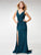 Clarisse - M6515 Ruched V-Neck Evening Gown with Slit