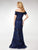 Clarisse - Off-Shoulder Lace Short Sleeves Evening Dress M6520 In Blue