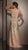 Clarisse - 4506 Scoop Applique Sheath Evening Gown in Neutral