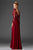 Clarisse - Long Sleeved Lace Applique Gown M6429 in Red and Brown