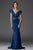 Ruffle Sleeve Embellished Gown M6440 in Teal
