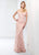 Montage by Mon Cheri - 218917 Allover Lace Off-Shoulder Trumpet Dress in Pink