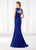Cameron Blake - 218622 Sleeveless Stretch Crepe Trumpet Formal Gown in Blue