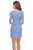 La Femme - 28232 Tulip Hem Fitted Lace Cocktail Dress In Blue