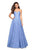 La Femme - 27284 Sweetheart Lace Organza Ballgown In Blue