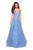 La Femme - 27463 Lace Deep Sweetheart Tulle Ballgown In Blue