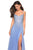 La Femme - 27750 Rhinestone Embellished Tulle A-line Dress In Blue