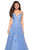 La Femme - 27463 Lace Deep Sweetheart Tulle Ballgown In Blue