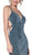 Cinderella Divine - CM301 Deep V-neck Metallic Mermaid Dress In Green