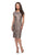 La Femme - 27828 Lace Bateau Knee Length Sheath Dress In Brown