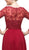 Cinderella Divine - CR781 Quarter Flounce Sleeve Beaded Lace Gown In Red