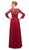 Cinderella Divine - CR781 Quarter Flounce Sleeve Beaded Lace Gown In Red