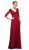 Cinderella Divine - CR785 Beaded Embroidered Empire Waist Long Dress In Red