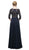 Cinderella Divine - CR785 Beaded Embroidered Empire Waist Long Dress In Blue