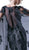 Cinderella Divine - CR788 Lace Bateau Trumpet Dress With Cape In Black