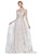 Cinderella Divine - CR823 Floral Lace Deep V-neck A-line Gown In Pink