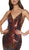 Cinderella Divine - CR829 Sequined Deep V-neck Trumpet Dress In Multi-Color