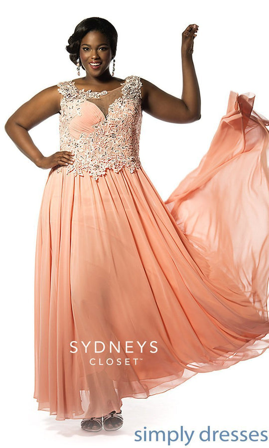 SC7149 Plus Size Dress in Creamsicle