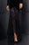 Cristallini - SKA607 Velvet Bateau Lace Trumpet Dress In Black