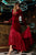 Cristallini - SKA907 Long Sleeve Velvet Gown with Lace Flare In Red