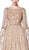 Cinderella Divine - CS023 Beaded Bateau A-Line Evening Dress In Brown