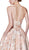 Cinderella Divine - CS024 Floral Strapless Pleated Ballgown In Neutral