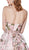 Cinderella Divine - CS027 Floral Strapless Evening Gown In Pink and Green