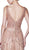 Cinderella Divine - CS029 Sequin Embellished Plunging V-Neck Gown In Pink and Gold
