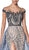 Cinderella Divine - CS030 Bead Embellished Evening Dress In Blue and Neutral