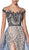 Cinderella Divine - Bead Embellished Evening Dress CS030 In Blue and Neutral