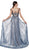 Cinderella Divine - CS030 Bead Embellished Evening Dress In Blue and Neutral