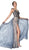 Cinderella Divine - Bead Embellished Evening Dress CS030 In Blue and Neutral