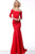 Jovani - 68416 Off-Shoulder Mermaid Dress In Red