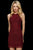 Sherri Hill - 53142 Beaded Halter Sheath Short Dress In Red