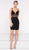 Colors Dress - 1979 Strappy Sweetheart Fitted Cocktail Dress in Black