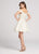Ellie Wilde - EW21871S Off Shoulder Illusion Neckline Cocktail Dress in White