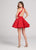 Ellie Wilde - EW21809S Lace Halter Neck A-line Cocktail Dress in Red