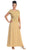 May Queen - Short Sleeve Chiffon Lace Long Formal Gown