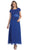 Short Sleeve Chiffon Lace Long Formal Gown